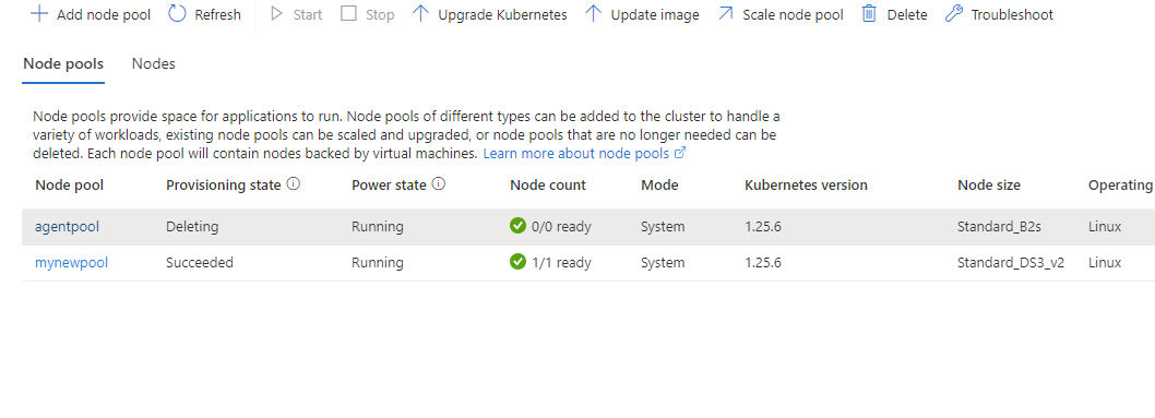 Azure Kubernetes Service (AKS) upgrade your node pools